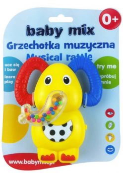 Слоненок прорезыватель-погремушка с музыкой Baby Mix