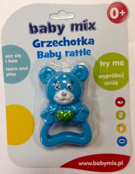 Мишка с сердечком погремушка Baby Mix